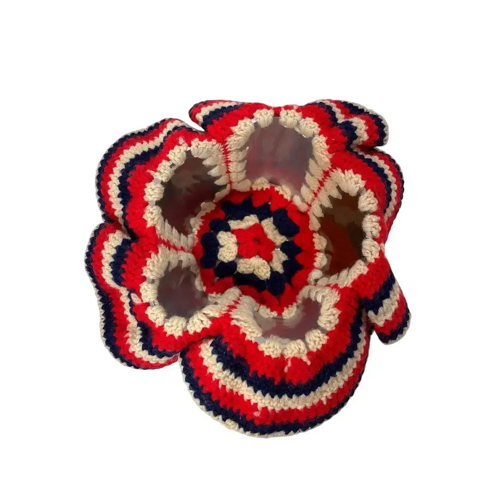 VTG Crochet Beer Can Hat Americana Schmidt‎ Schlitz Olympia Novelty Breweriana